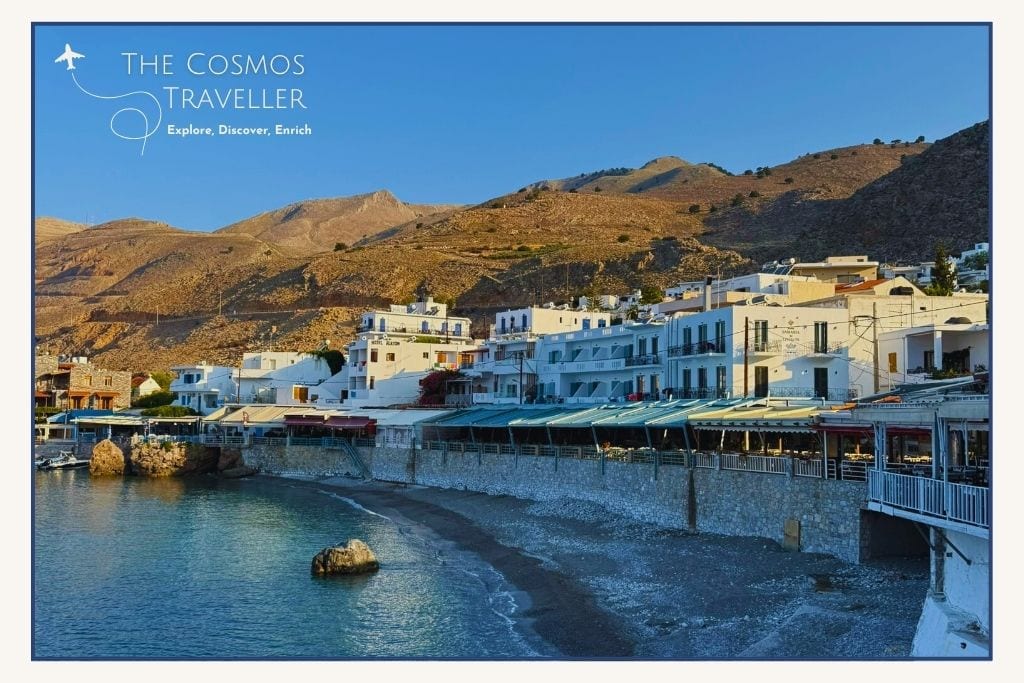 Chora Sfakion – Peaceful fishing village on Crete’s south coast, ideal base after hiking the Samaria or Imbros Gorges.