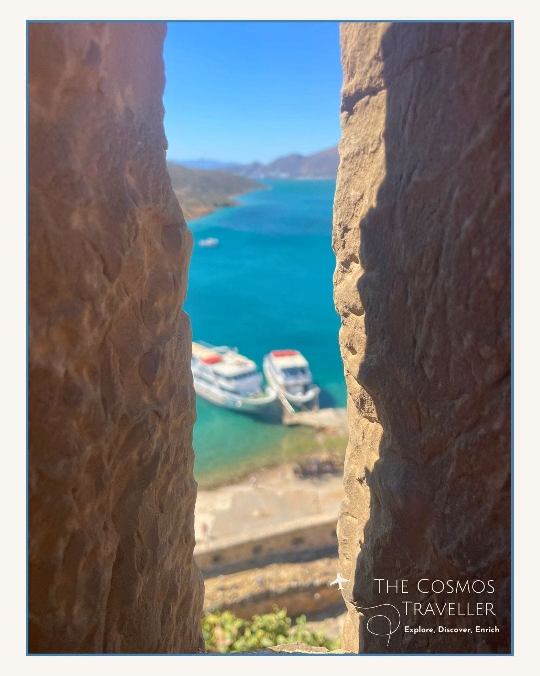 View of Elounda Lagoon from the Venetian fortress on Spinalonga Island