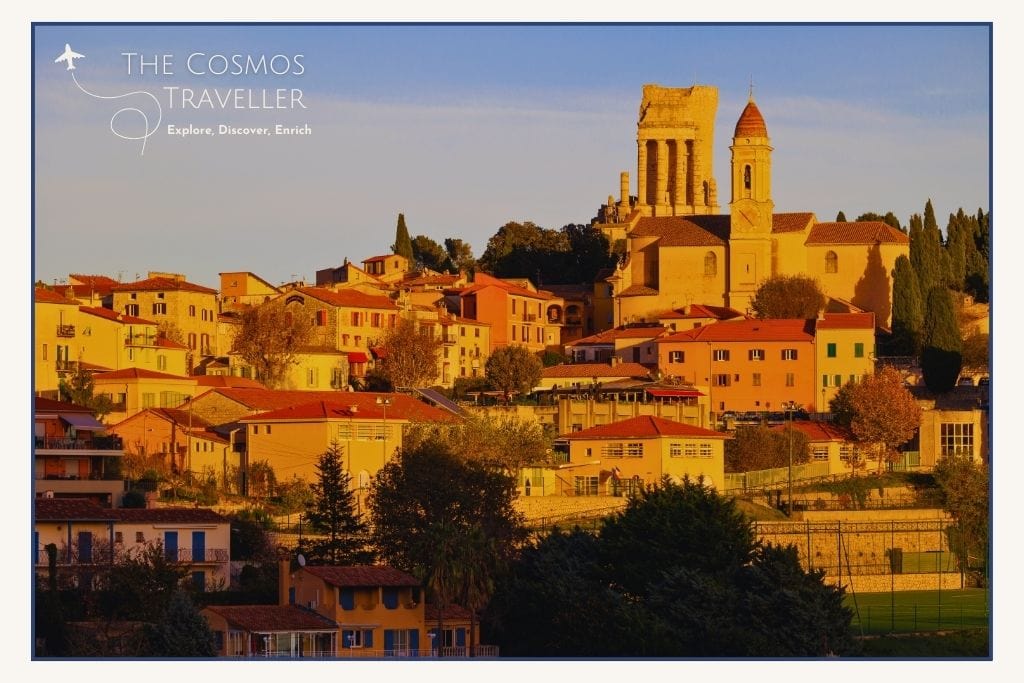 La Turbie old town with Trophy of Augustus and Riviera views.