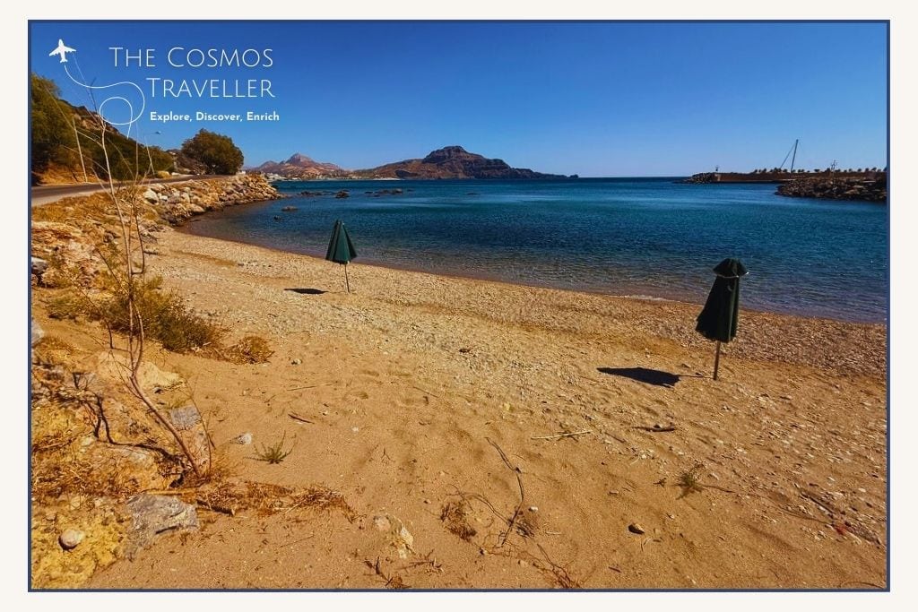 Photo of Limanaki Skinou Beach, a tiny deserted cove beside the port at Plakias.