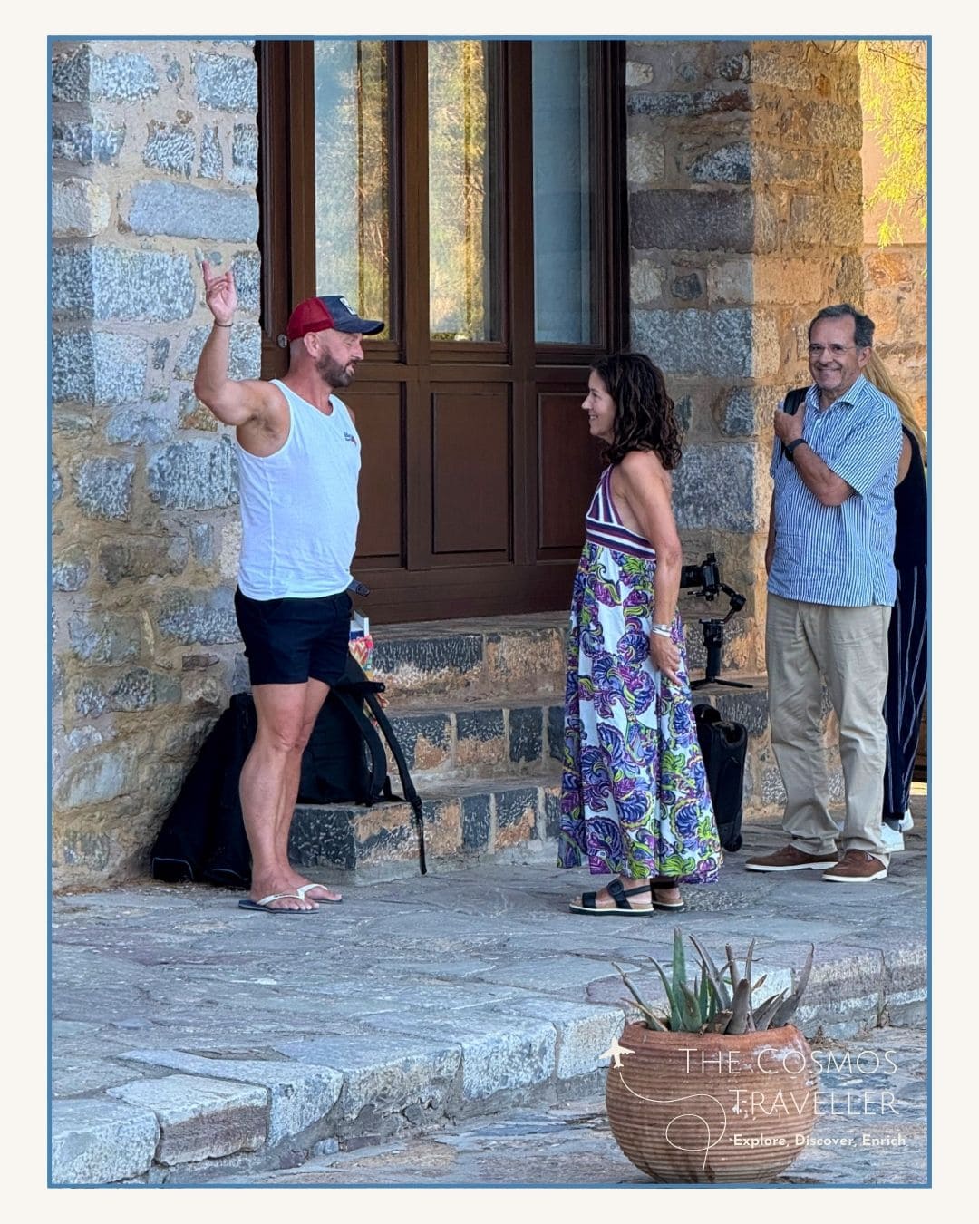 Meeting the author Victoria Hislop 'The Island' in Plaka, Crete.