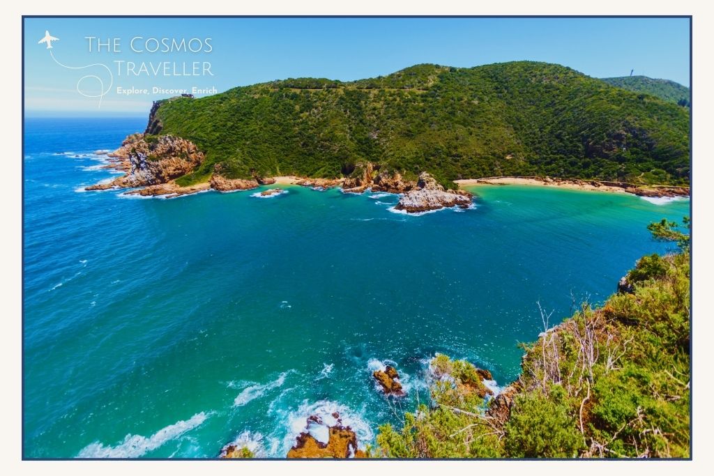 Ocean view from the Knysna Heads looking out to the Indian Ocean.