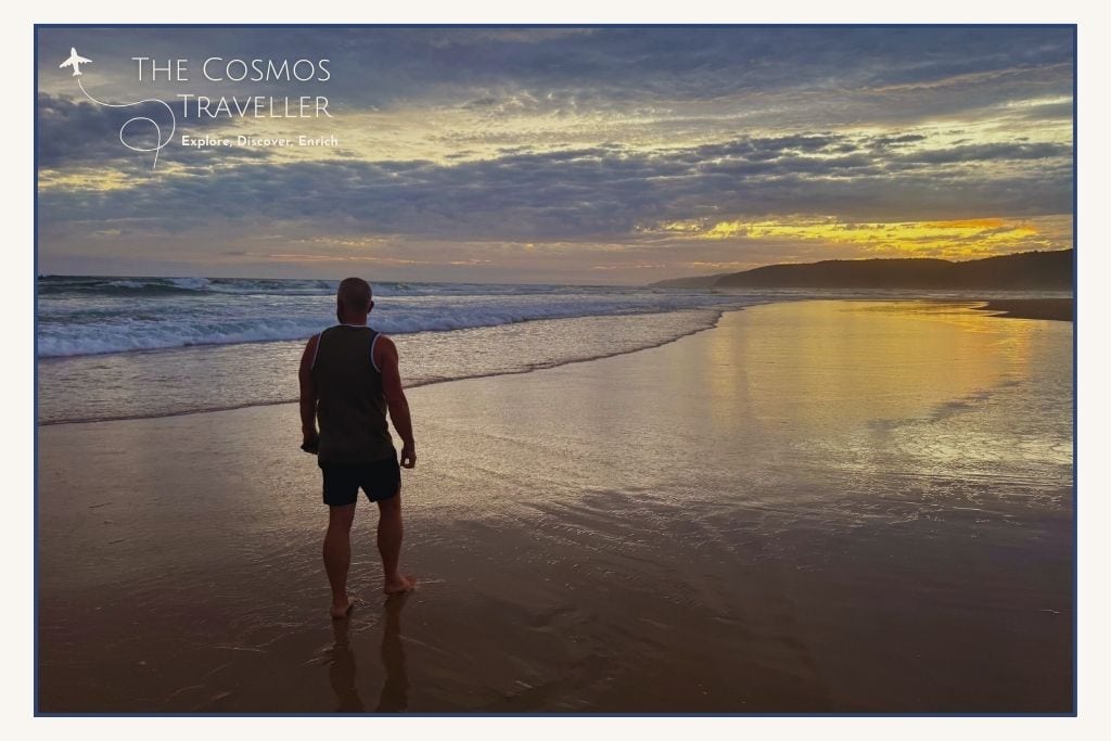 Wilderness Beach with long white sand and Indian Ocean waves.