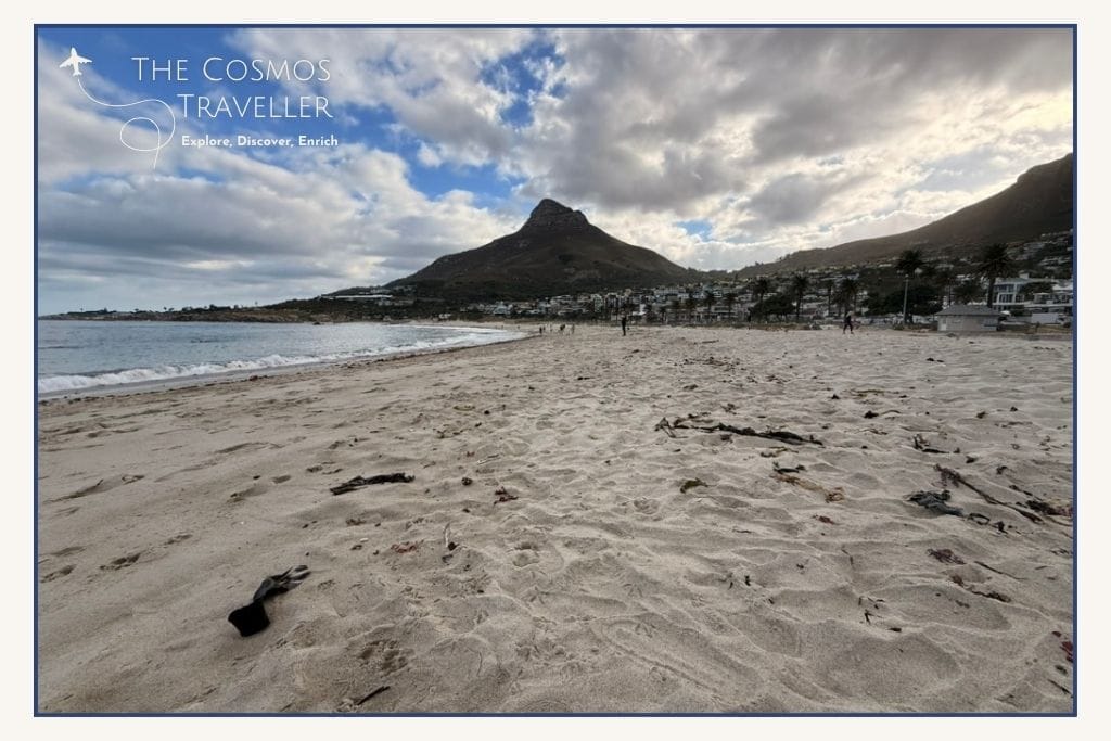 Camps Bay Beach with the Lion's Head mountain in Cape Town