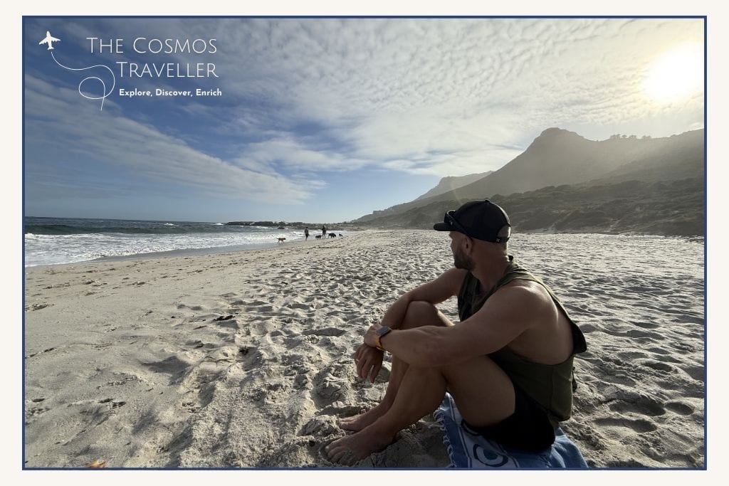 Remote sandy coastline at Sandy Bay Beach near Cape Town