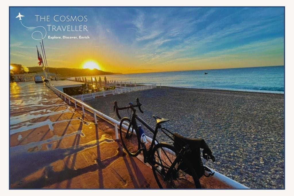 Accessible pebble beach at Plage du Centenaire in central Nice