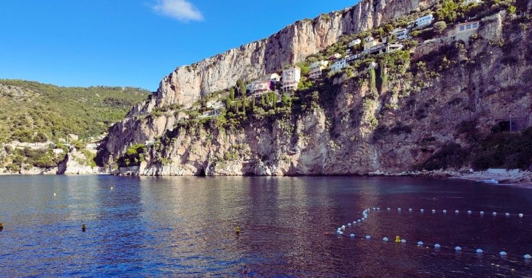 Dramatic Quiet Bay for swimming close to Nice, France