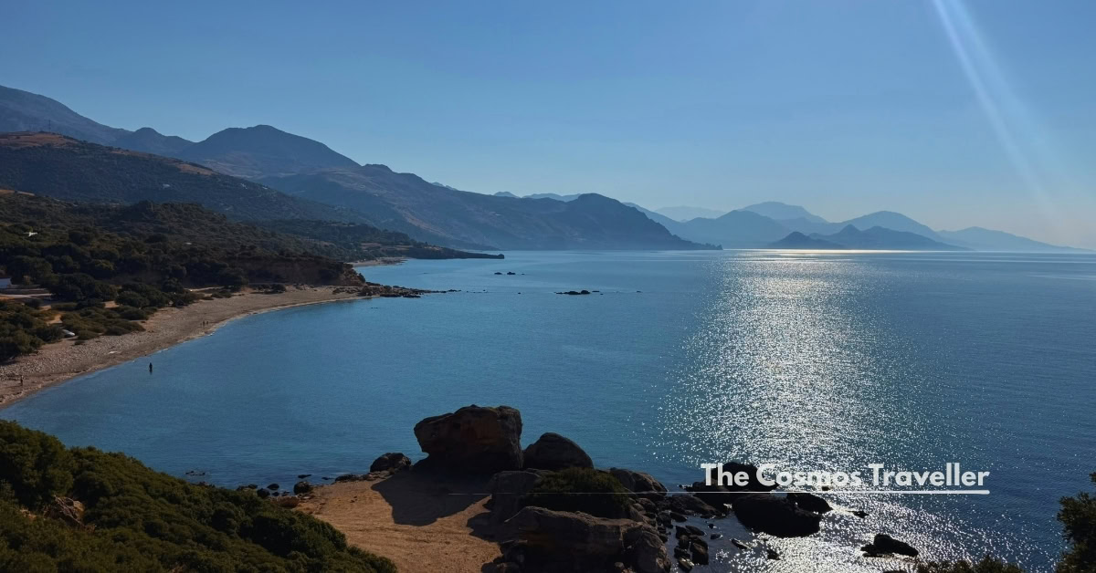 Late afternoon light on the coastline between Plakias and Sfakia, south Crete