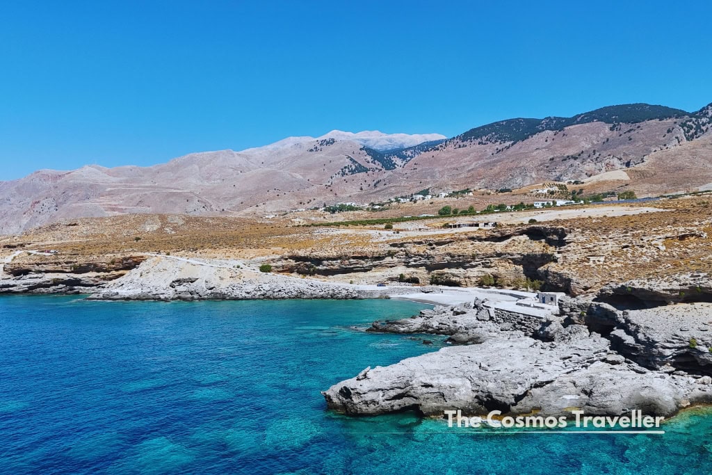 Coastal view near Agios Charalambos beach on the drive between Plakias and Sfakia