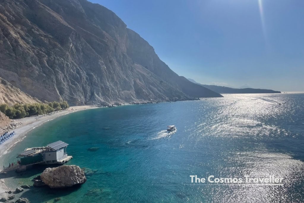 Glyka Nera beach, my favourite spot on the coast between Sfakia and Loutro