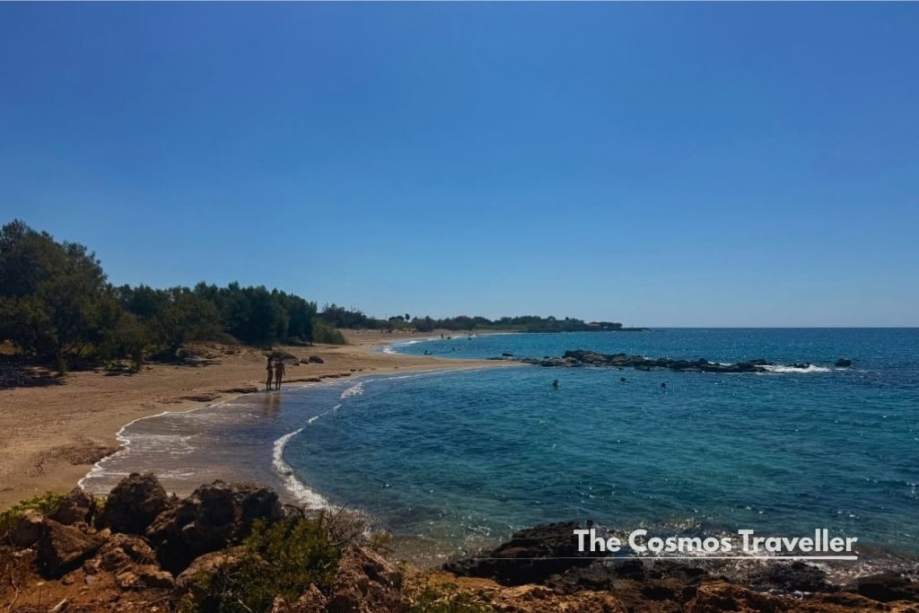 View of Hondras Volakas beach on the south coast of Crete