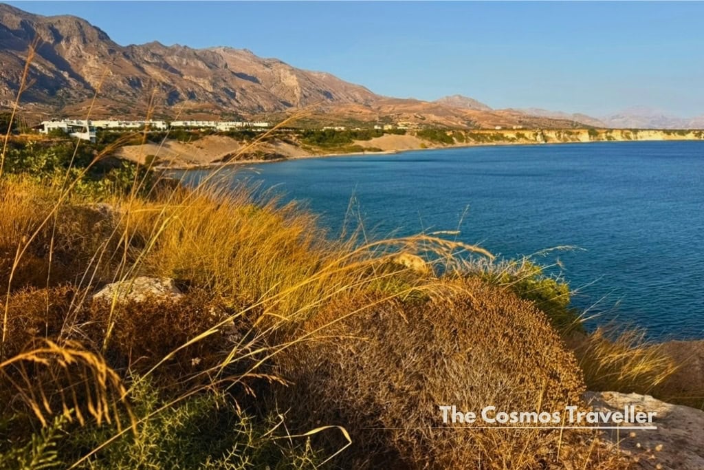 Orthi Ammos beach beneath the White Mountains, south coast of Crete